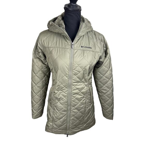 Women's Columbia Copper Crest™ Quilted Long Jacket NWOT OLIVE SIZE XS - Picture 5 of 11